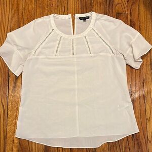 Banana Republic Cream Blouse with Cutout Details